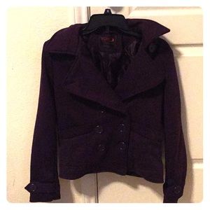 Yoki purple double breasted coat